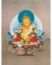 Tibetan Dzambhala Thangka Painting | Guardian of Wealth and Abundance | Wall Art for Financial Blessings