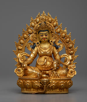 Copper Dzambhala Deity Statue