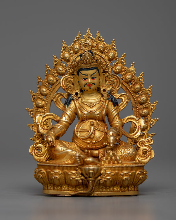 Copper Dzambhala Deity Statue
