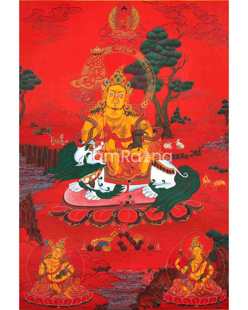 Namtose Thangka with red background: