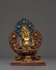 Dzambhala with Throne | Colorful Throne