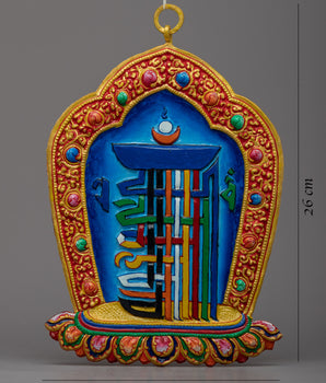 Kalachakra Mantra Wall Hanging | Handcrafted Sacred Art