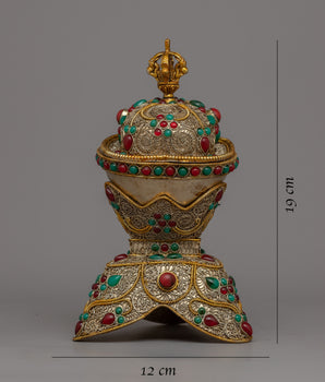 Buddhist Skull Cup | Traditional Handcrafted Ritual Object