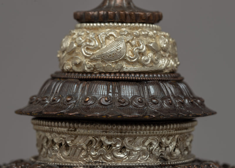 Buddhist Copper Pot | Beautiful Handmade Buddhist Dhupur