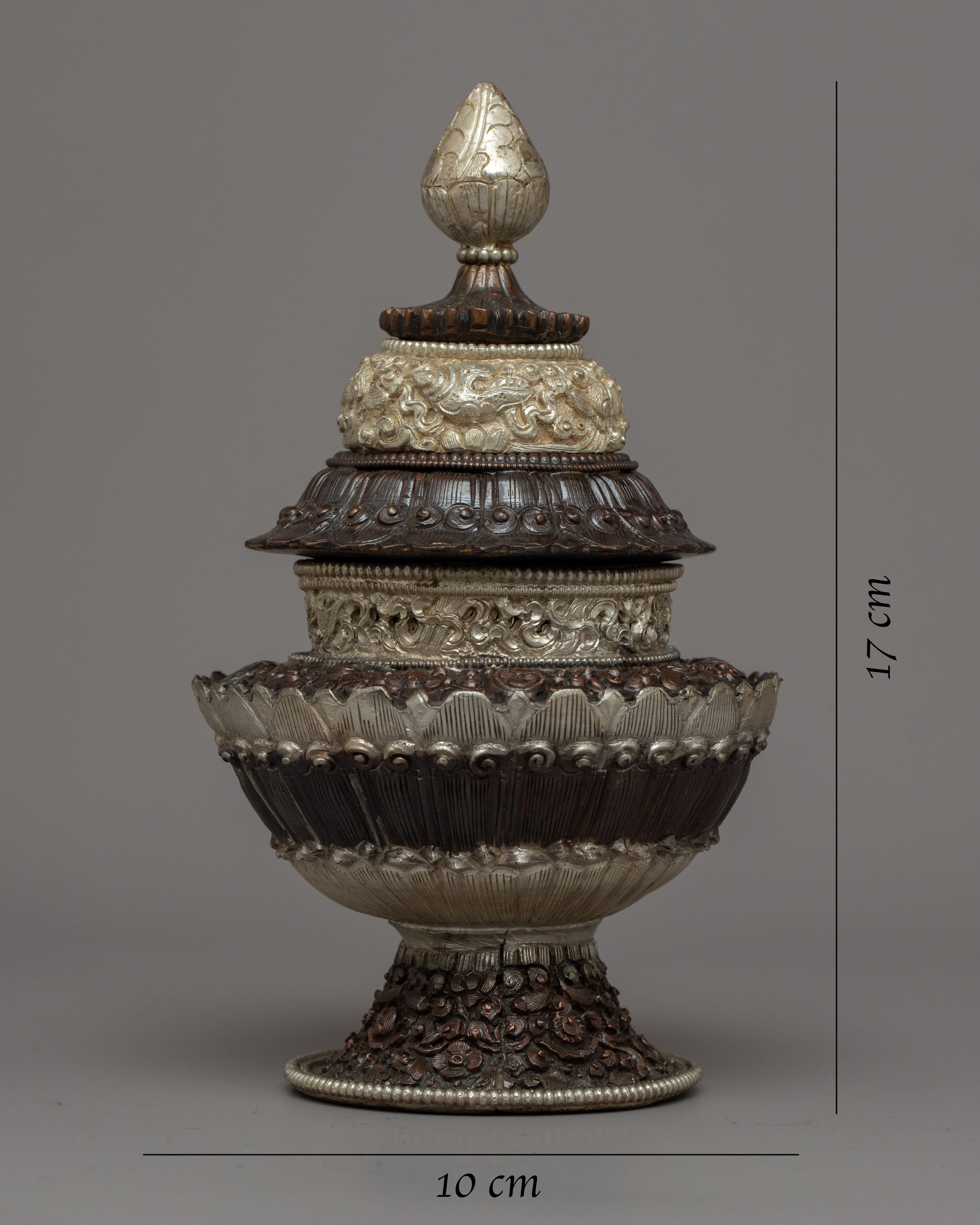 Buddhist Copper Pot | Beautiful Handmade Buddhist Dhupur