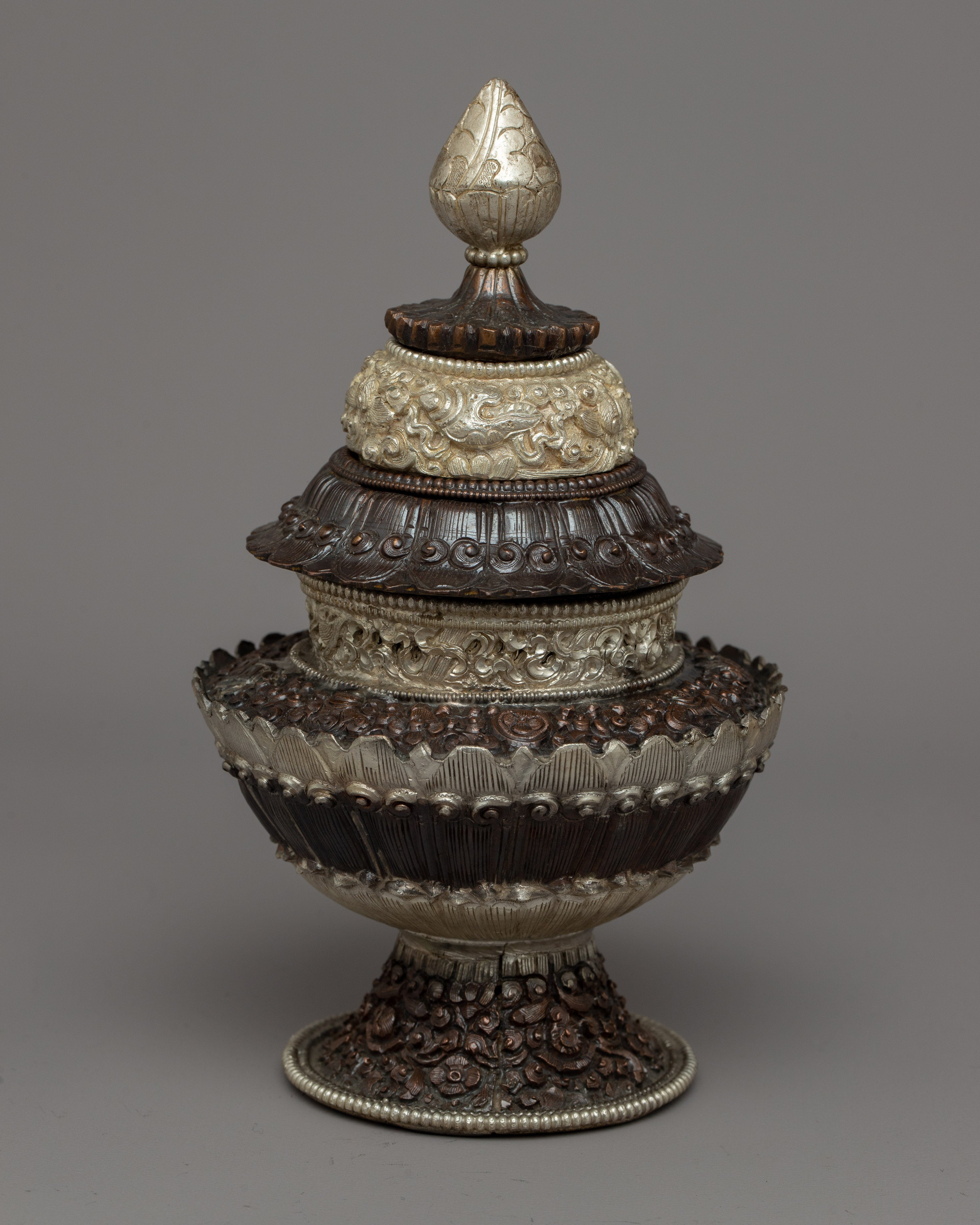 Buddhist Copper Pot | Beautiful Handmade Buddhist Dhupur