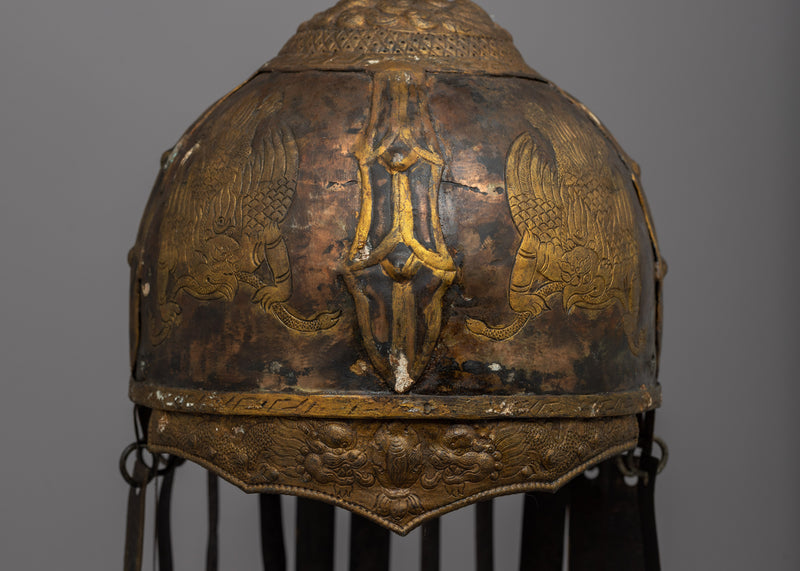 Tibetan Iron Helmet | Battle Helmet for Display & Collection