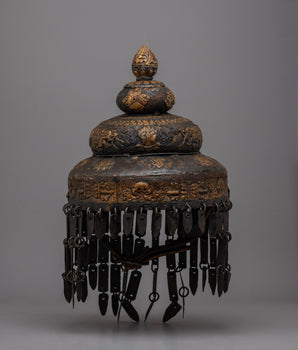 Ceremonial Tibetan Crown | Symbolizing Enlightenment and Wisdom