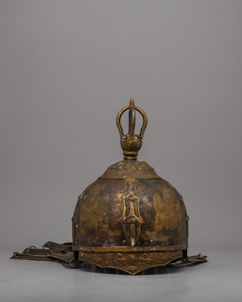 Tibetan Iron Helmet | Battle Helmet for Display & Collection