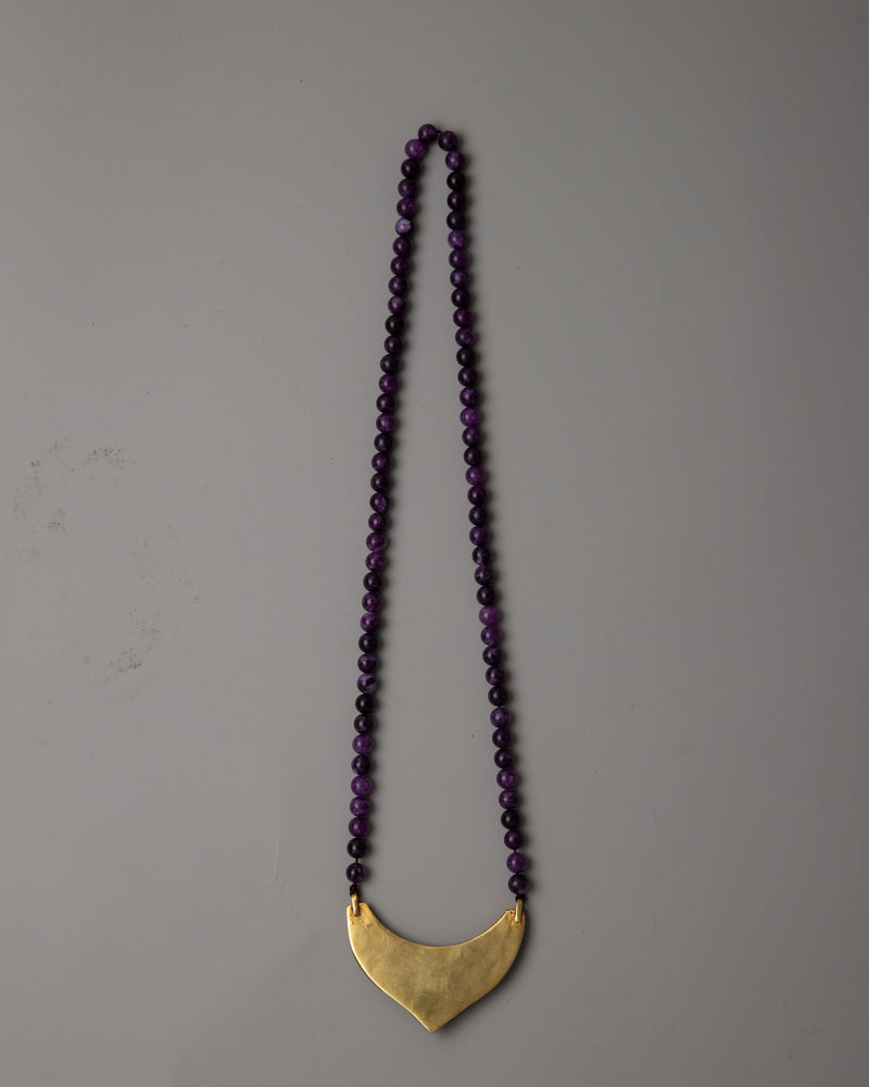 Amethyst Bead Necklace Long | Embrace Spiritual Sophistication and Ethereal Beauty