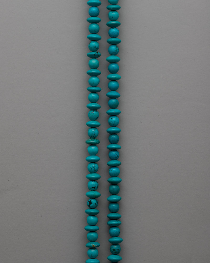 Long Turquoise Beaded Necklace | Infusing Your Look with Bohemian Charm and Natural Beauty