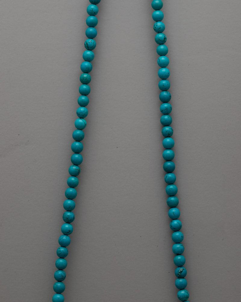 Long Beaded Turquoise Necklace | Embrace Bohemian Elegance and Natural Beauty