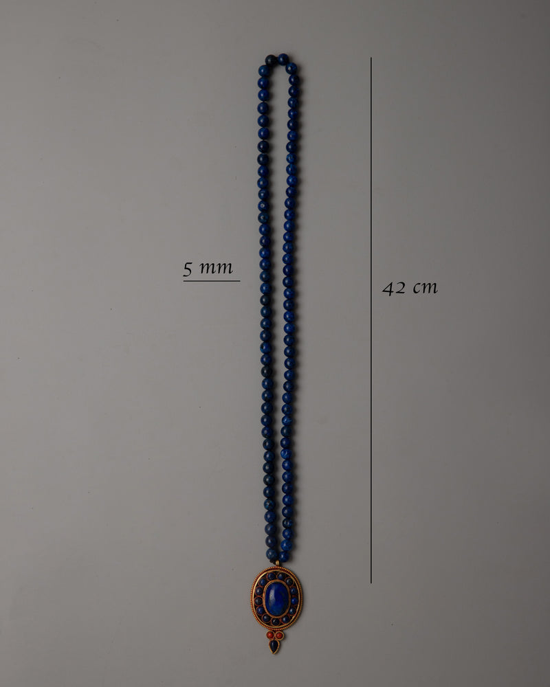 Lapis Lazuli Beads Necklace | Perfect for Effortless Sophistication and Cosmic Charm