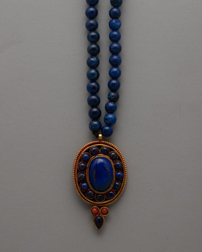 Lapis Lazuli Beads Necklace | Perfect for Effortless Sophistication and Cosmic Charm