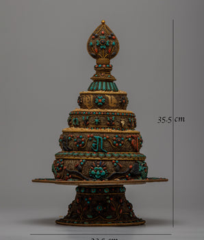 Copper Zen Mandala Set with Silver Plating | Fusion of Spiritual Harmony and Elegant Craftsmanship