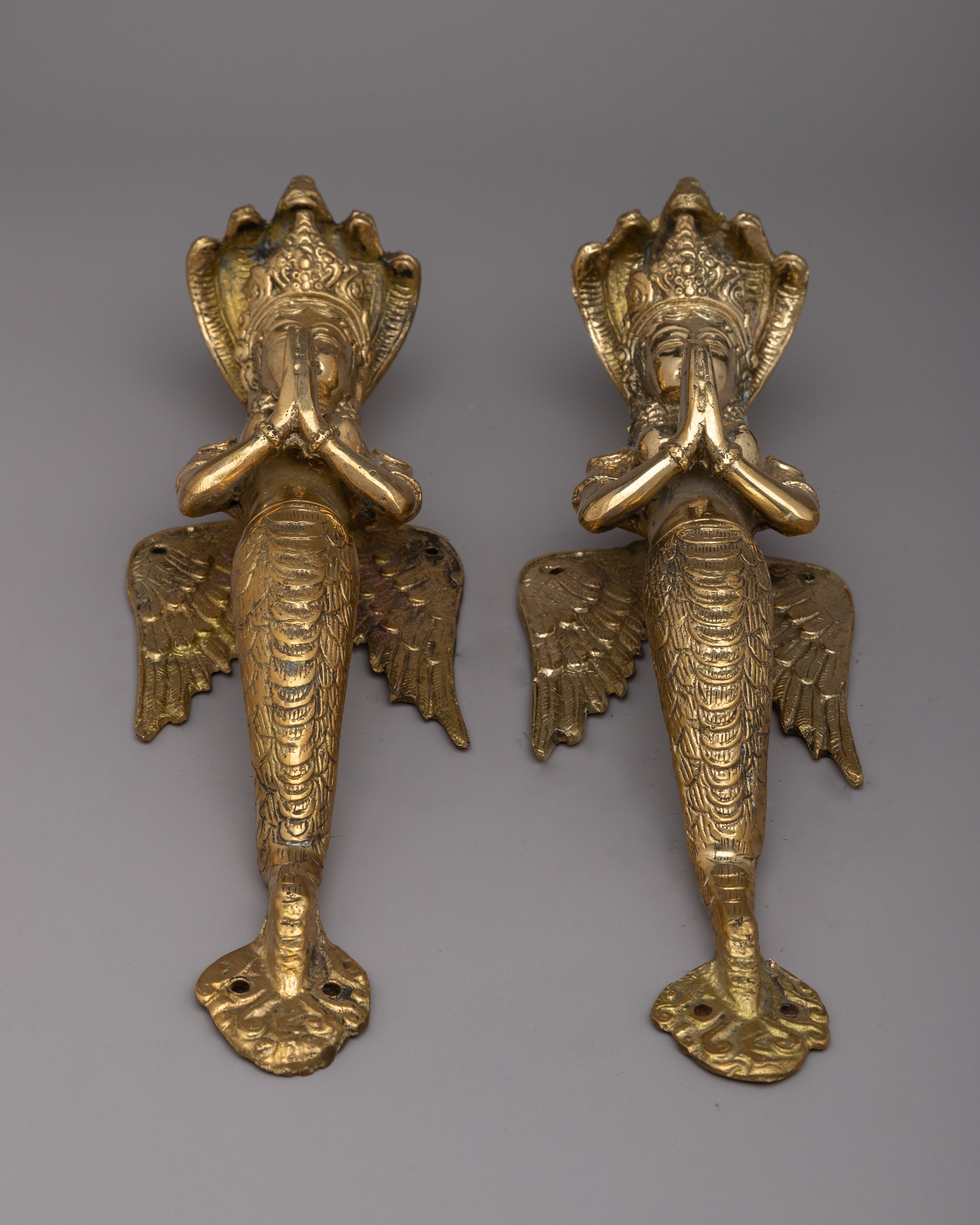 Snake Queen Door Handle | Himalayan Traditional Artwork