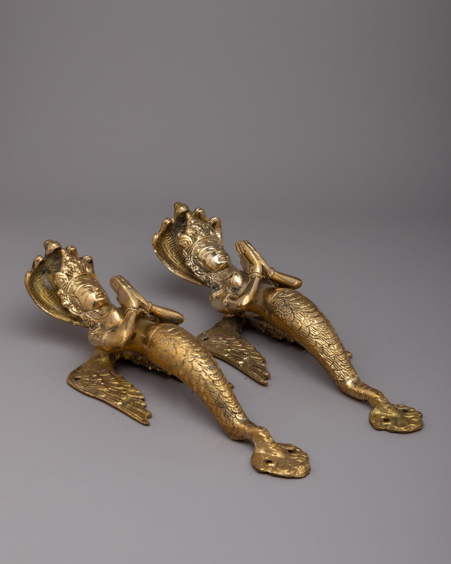 Snake Queen Door Handle | Himalayan Traditional Artwork
