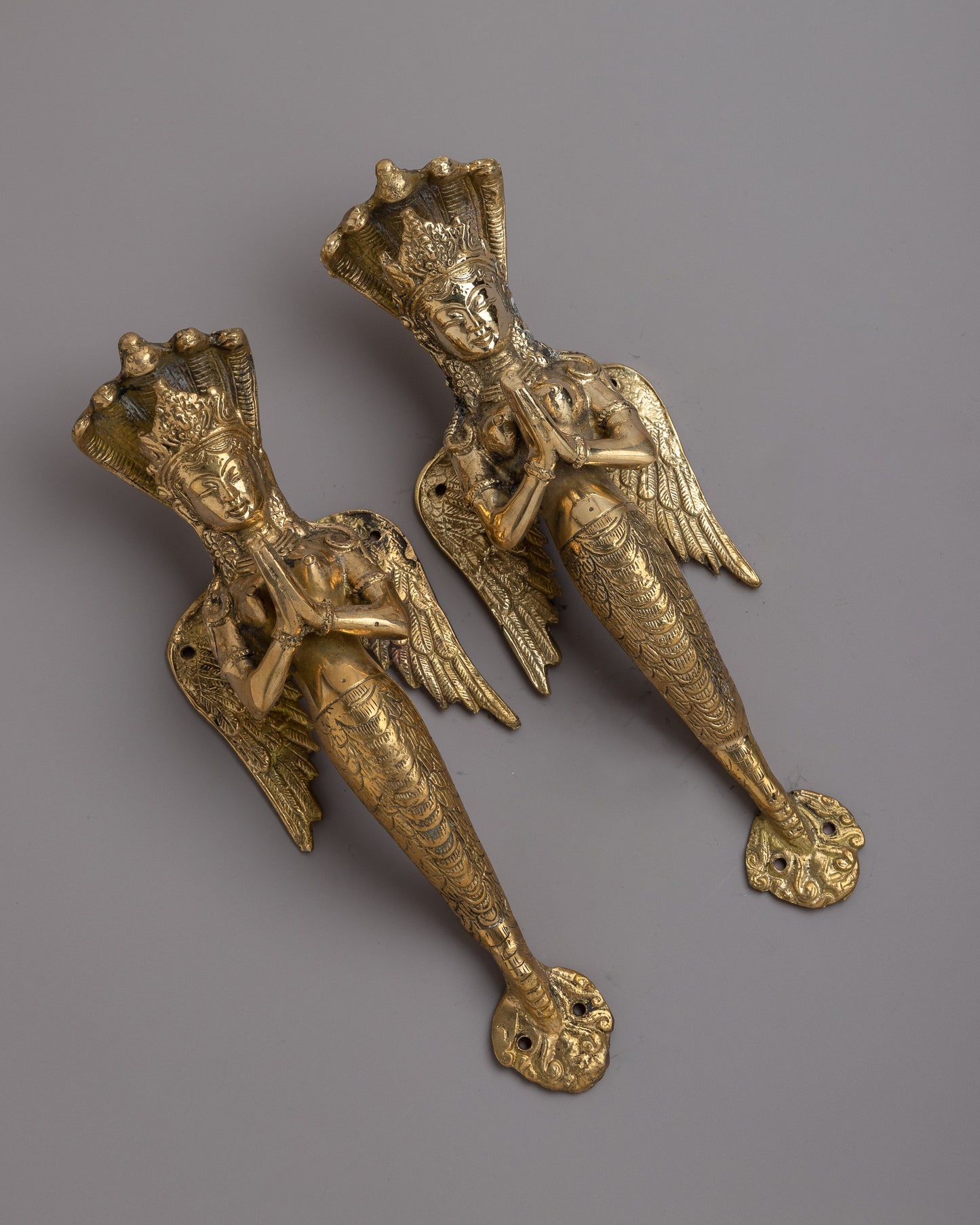 Snake Queen Door Handle | Himalayan Traditional Artwork