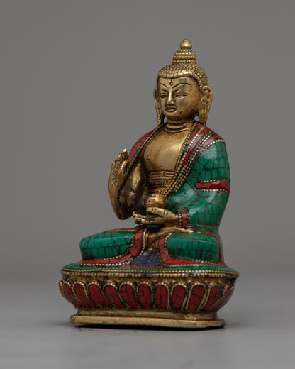 Serene Amoghasiddhi Buddha - Artistic Representation for Inner Peace & Strength