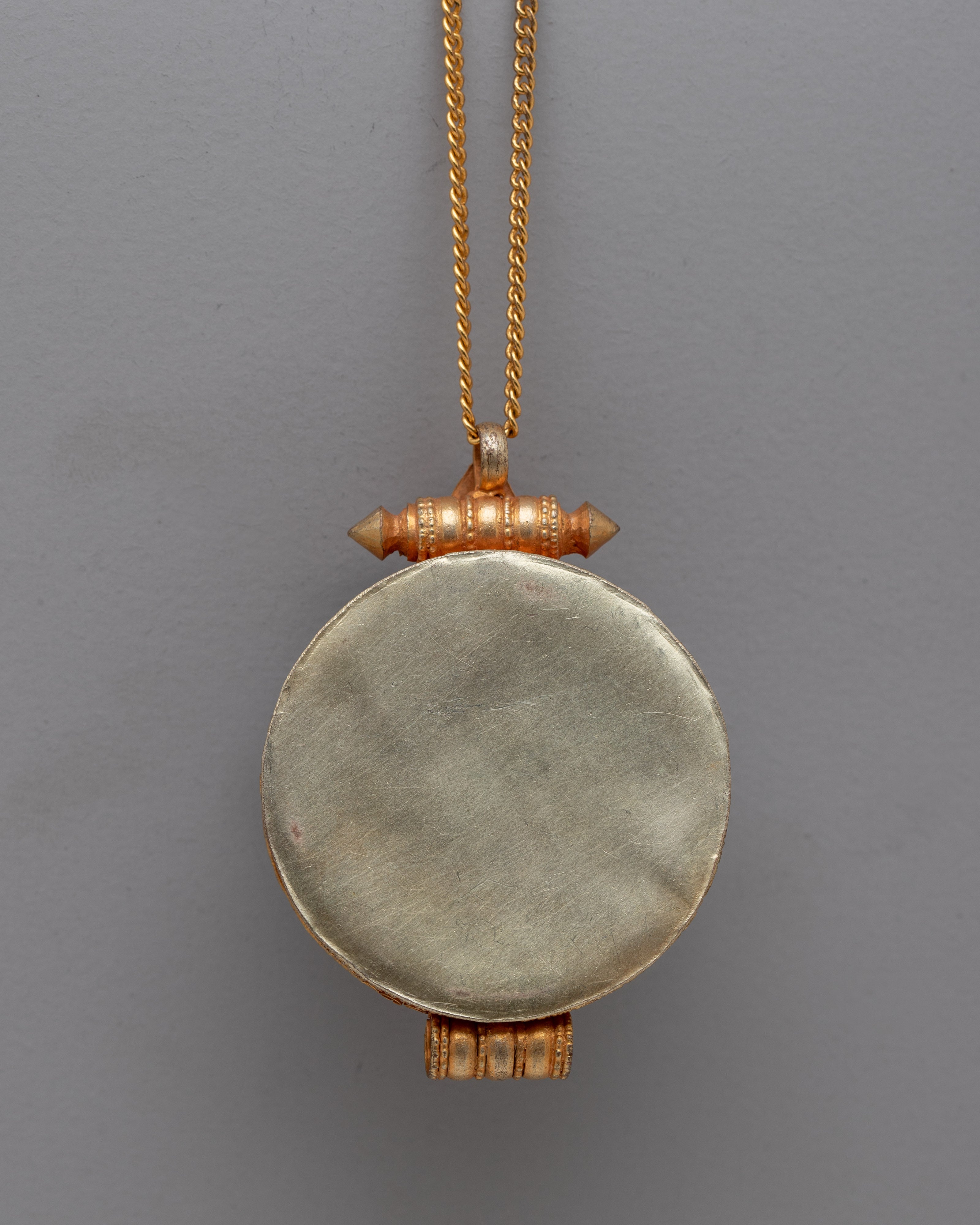 Double Vajra Ghau Box Prayer Locket | Handcrafted Tibetan Buddhist Amulet