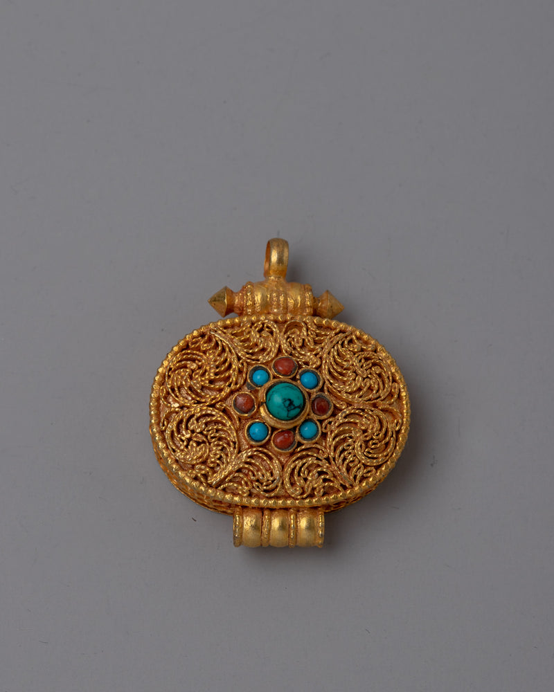 Copper Ghau Box Locket | Handmade Tibetan Buddhist Jewelry