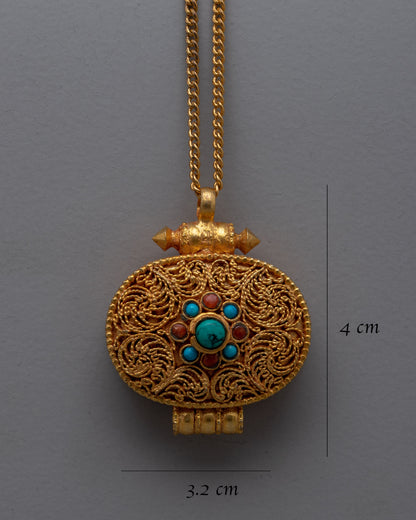 Copper Ghau Box Locket | Handmade Tibetan Buddhist Jewelry