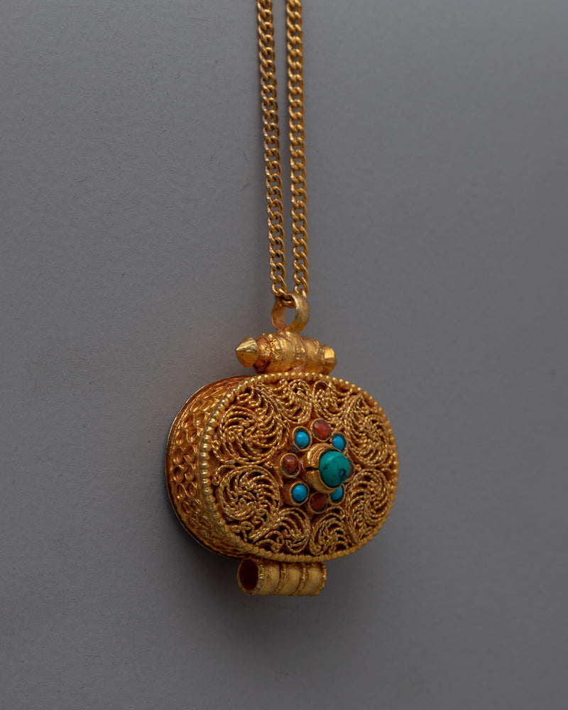 Copper Ghau Box Locket | Handmade Tibetan Buddhist Jewelry