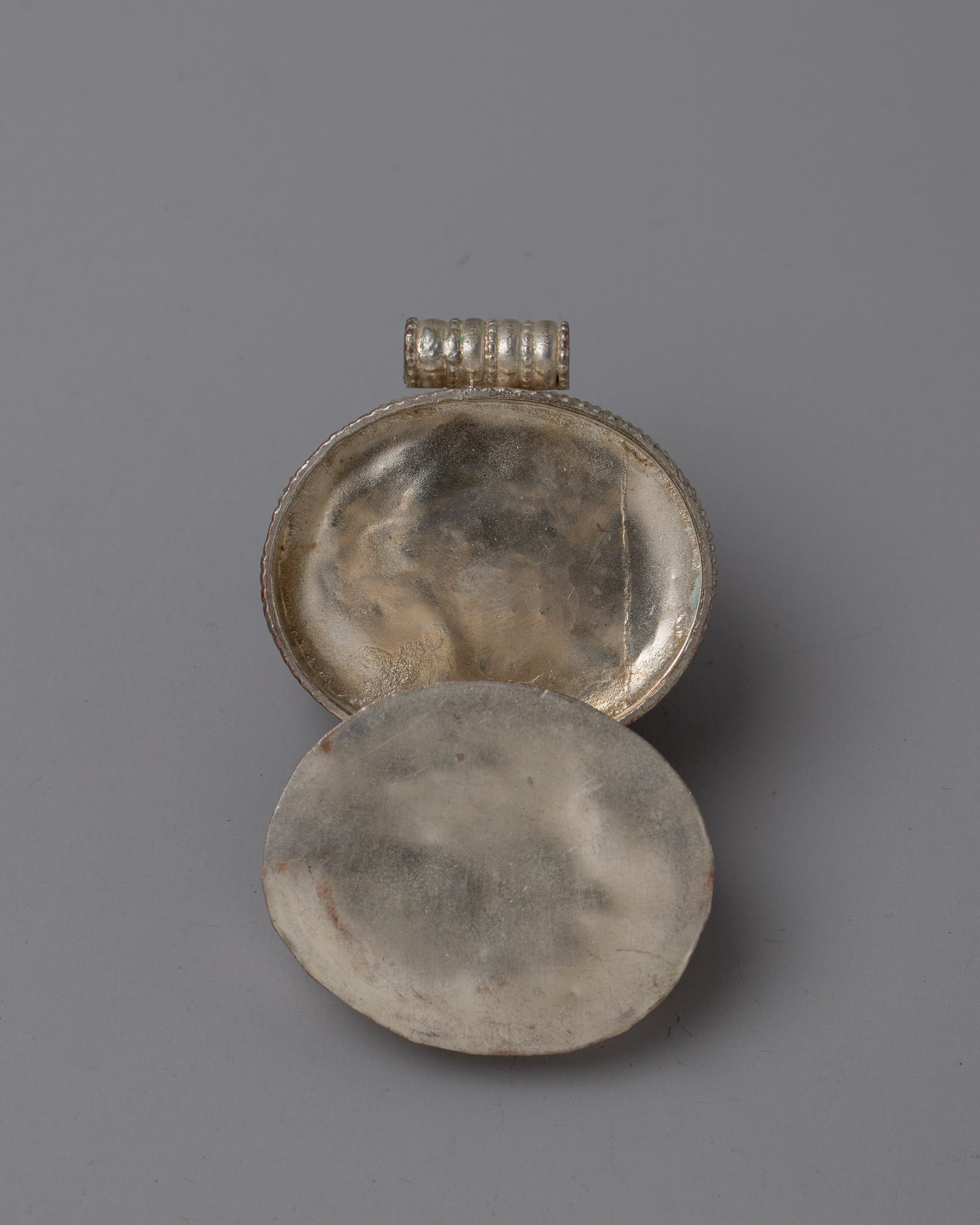 Tibetan Jewelry Ghau Box Locket | Handcrafted Spiritual Silver Plated
