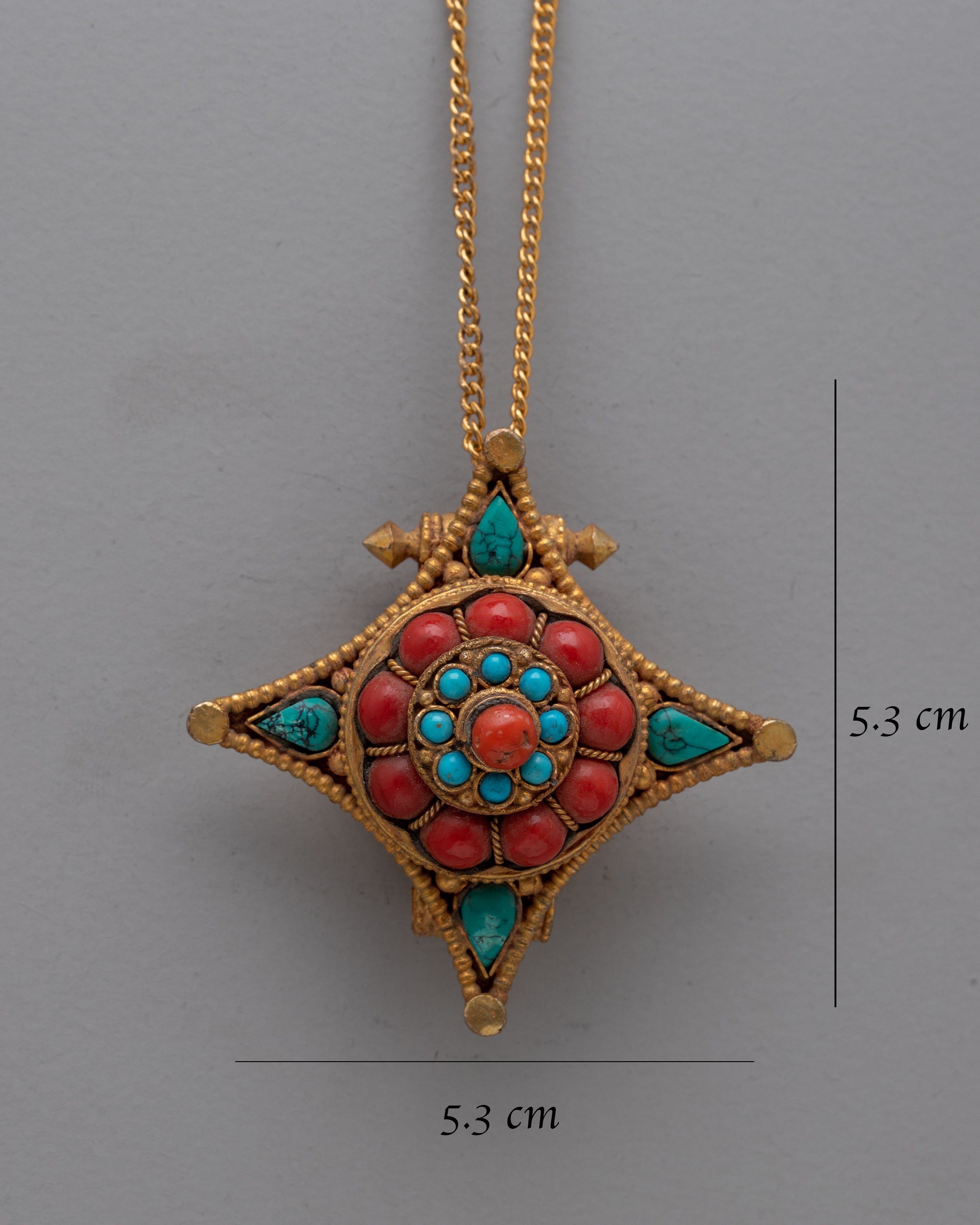 Handcrafted Tibetan Ghau Box Locket | Made in Nepal Prayer Ghau
