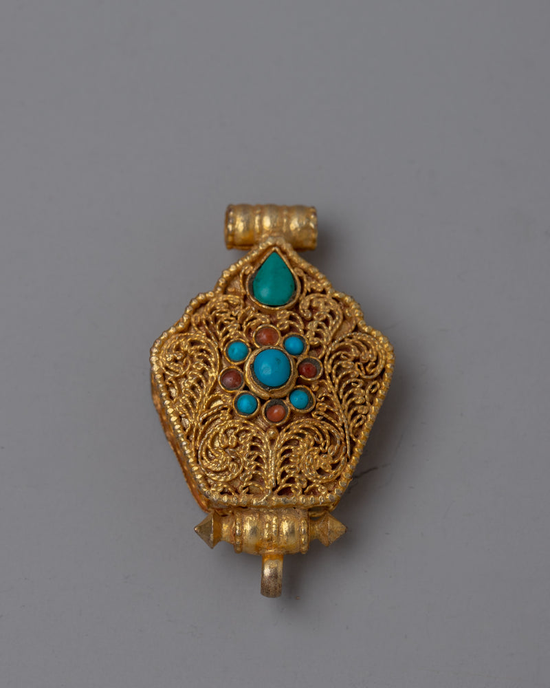 Handcrafted Tibetan Prayer Box | Buddhist Ritual Jewelry