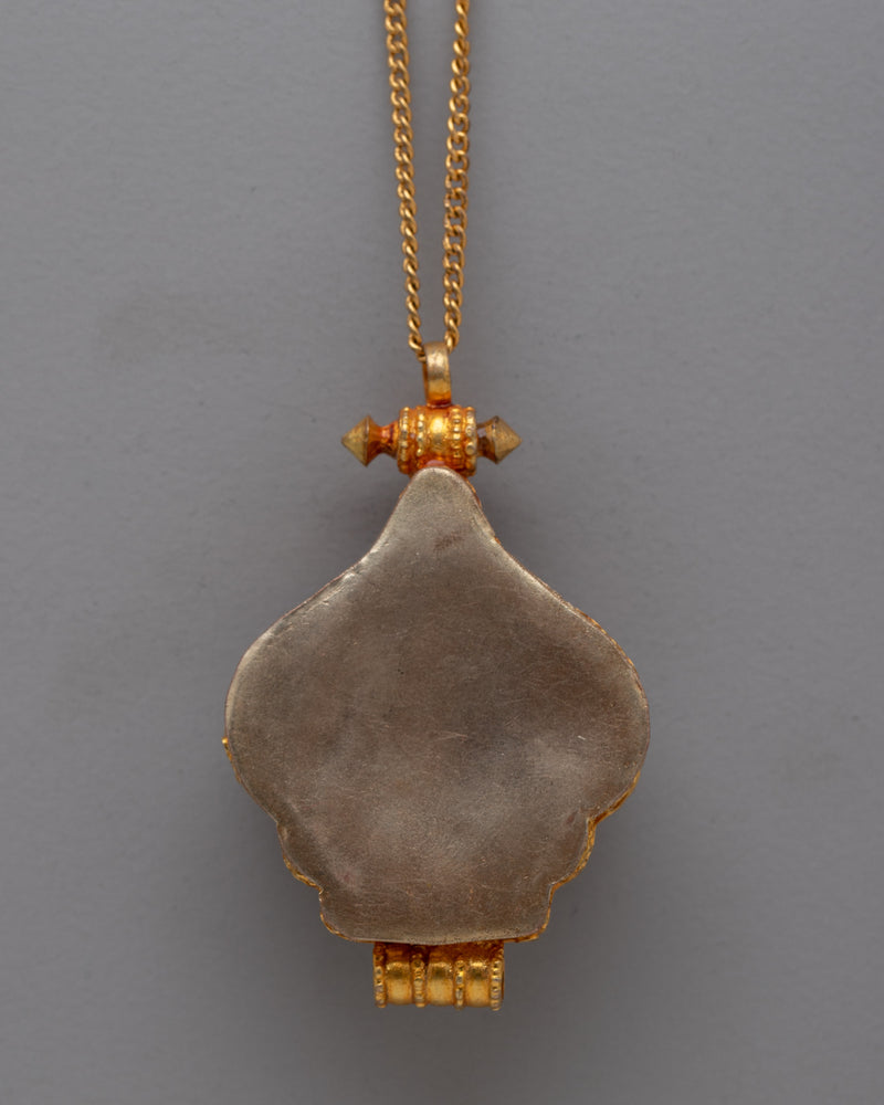 Copper Handcrafted Ghau Box | Traditional Tibetan Buddhist Amulet Holder