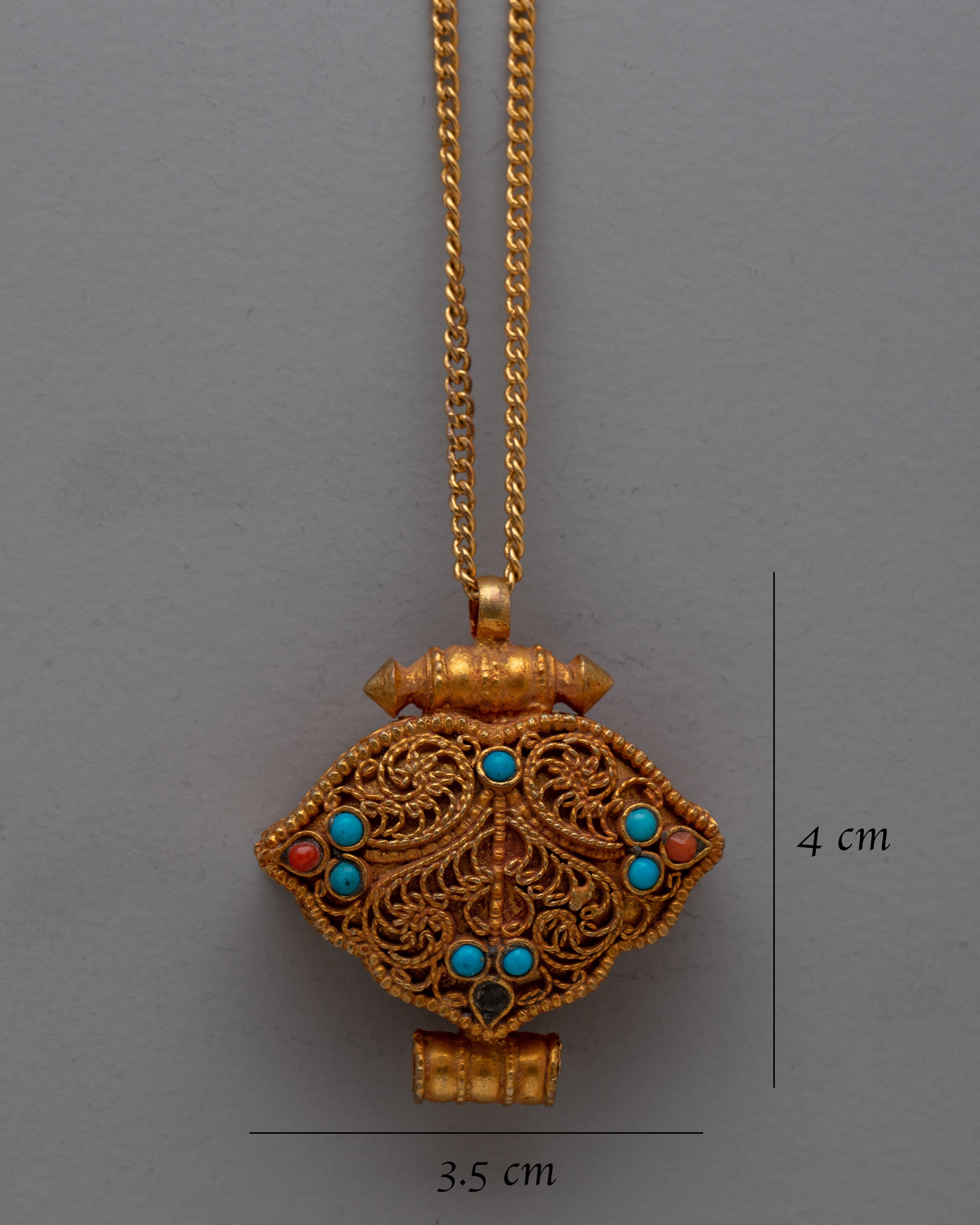 Copper Ritual Ghau Box | Handcrafted Tibetan Buddhist Shrine