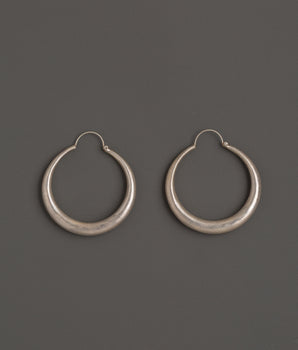 Tibetan Crescent Hoop Earrings