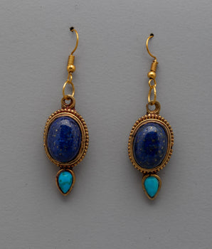 Blue Gemstone Earrings