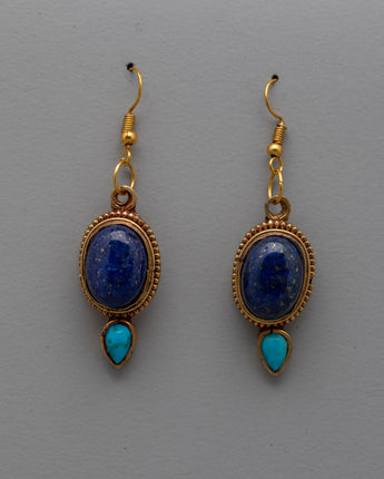 Blue Gemstone Earrings
