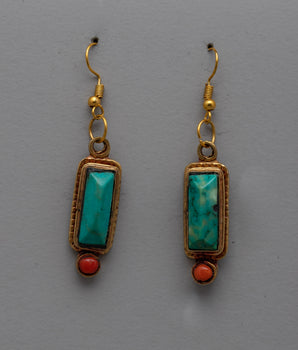 Turquoise Coral Earrings | Beautifully Designed Bohemian Earrings