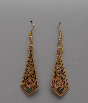 Copper and Brass Earrings,