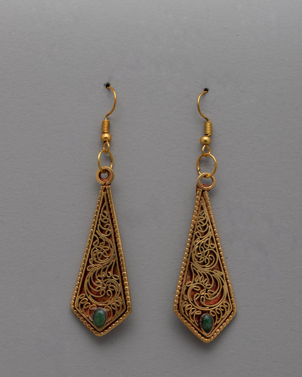 Copper and Brass Earrings,