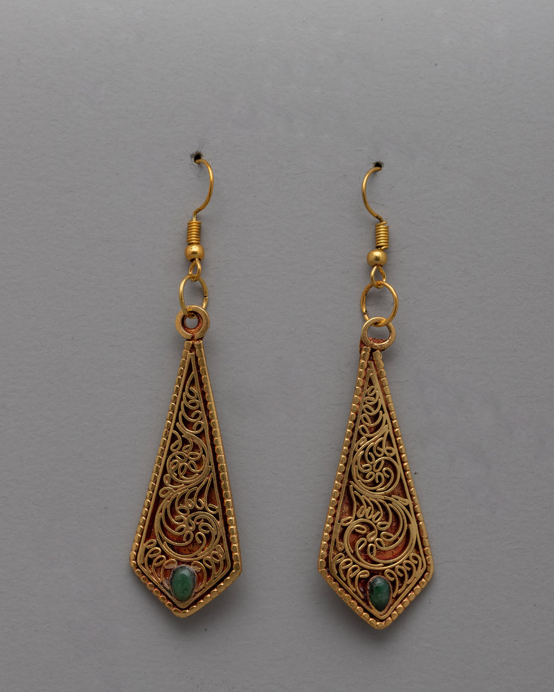 Copper and Brass Earrings,