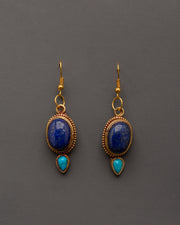 Turquoise and Lapis Earrings