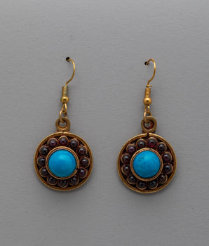 Gemstone Drop Earrings