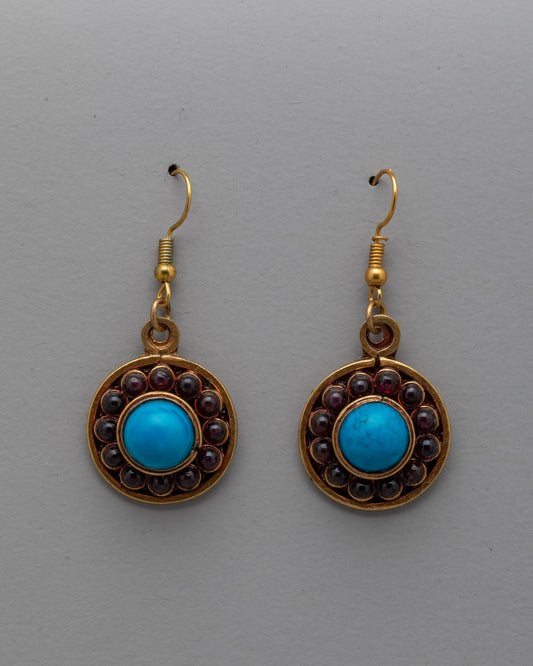 Gemstone Drop Earrings