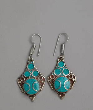 Tibetan Dangle Earrings