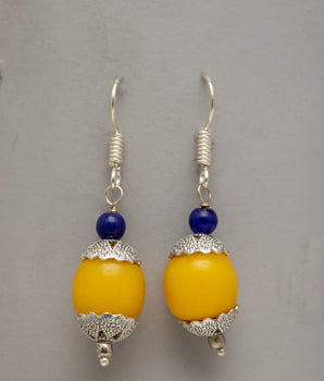 White Metal Earrings