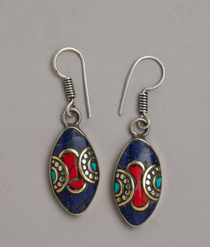 Lapis Lazuli Dangle Earrings Set