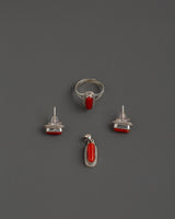 Red stone jewelry set