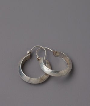 Hoop Silver Earrings Set