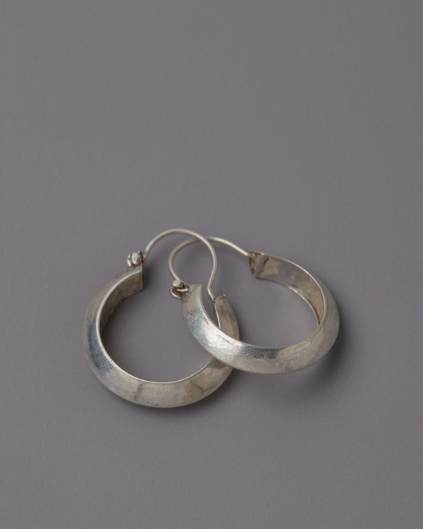 Hoop Silver Earrings Set 