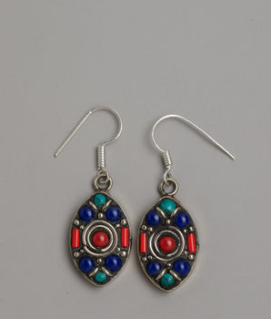 gemstone dangle earrings