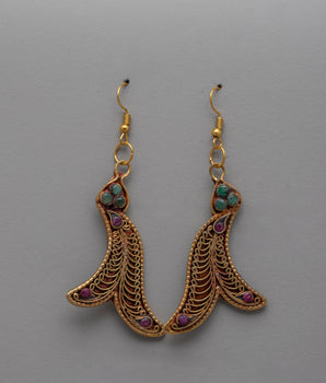 Elegant Semi Precious Gemstone Earrings